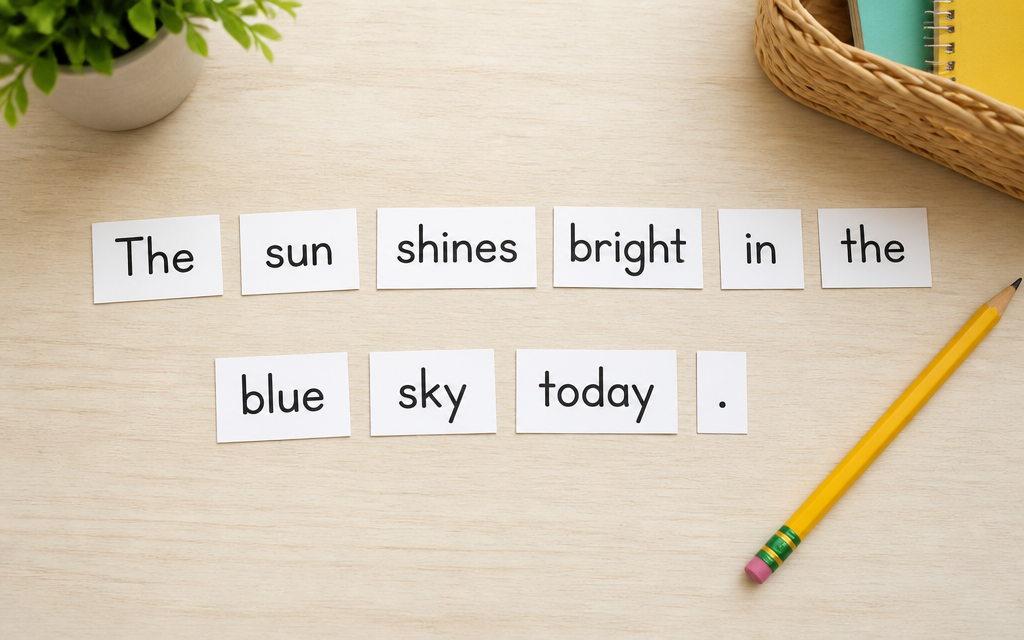 Sentence Building printable materials
