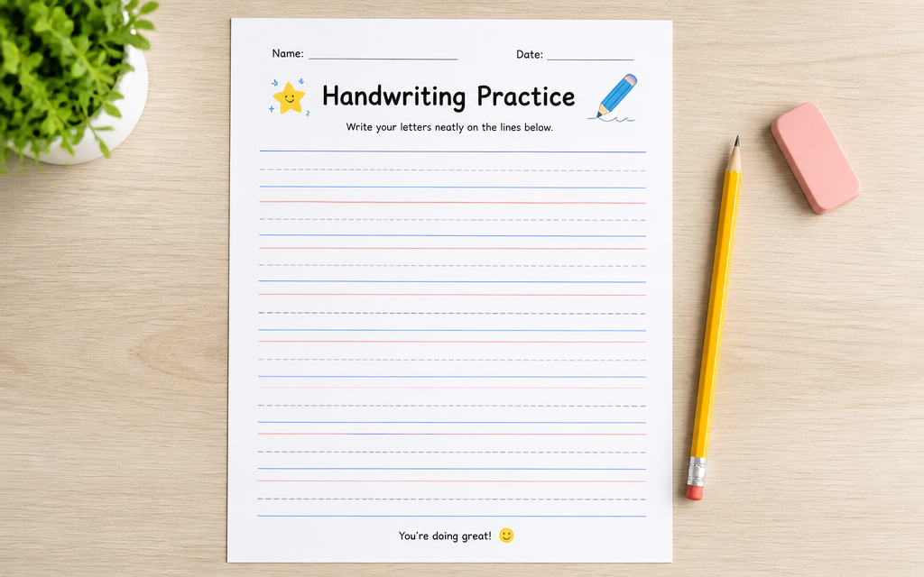 Writing Support printable materials